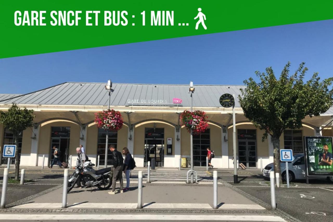 Apartamento LOC TROTTEUR LE FLEUR DES CHAMPS F2 cosy, gare SNCF de Lourdes Exterior foto